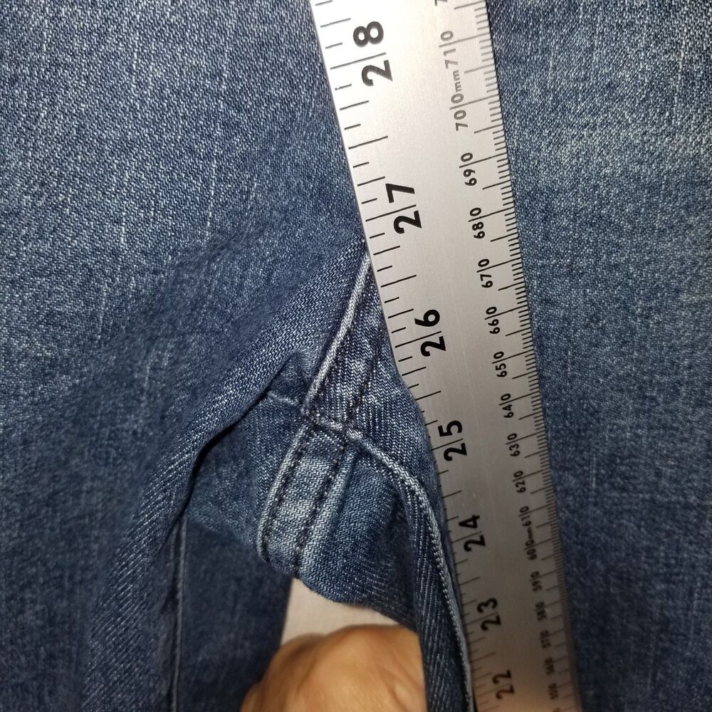 GAP High Rise Vintage Slim Jeans Size 4R 27 Dark Villa Wash Blue Stretch Denim - Picture 7 of 11